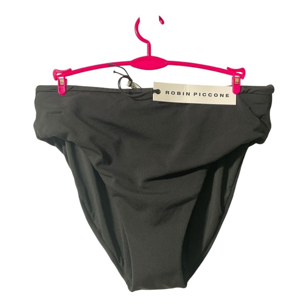 Robin Piccone Ava Clean Finish Bikini Bottoms | M | Black